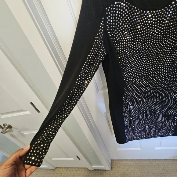 Calvin Klein Black dress with sequin front - Picture 2 of 5